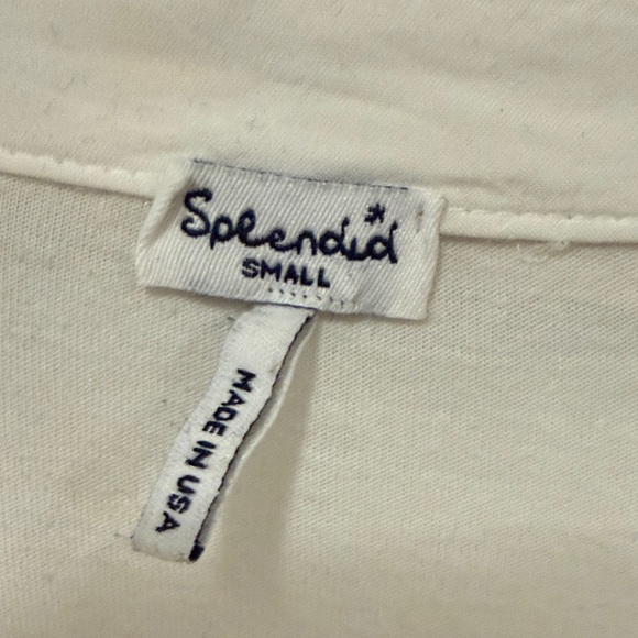 Splendid 3/4 Sleeve Women's White Blouse, Size S - Picture 2 of 7